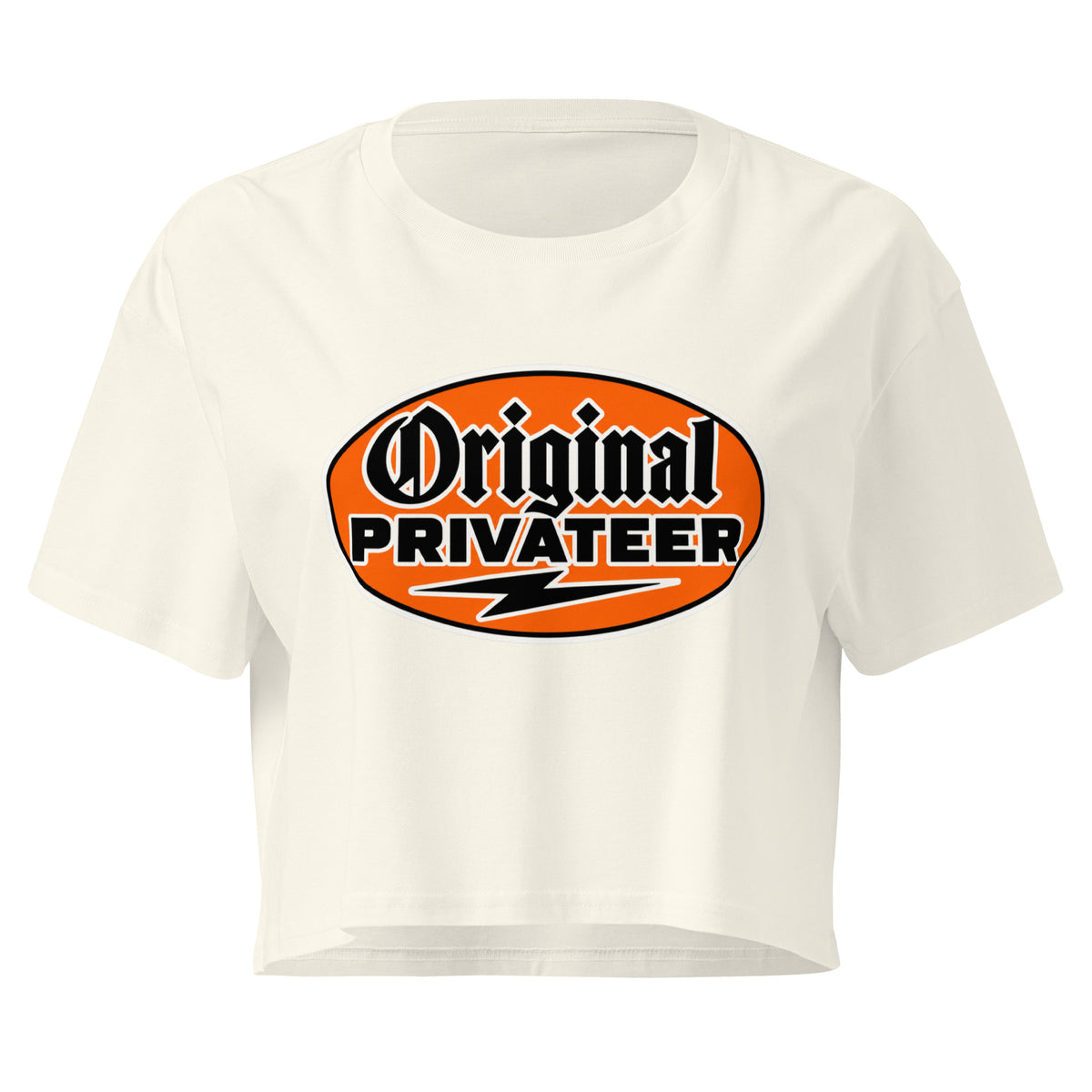 Women's Retro Orange Graphic Crop Top | Original Privateer