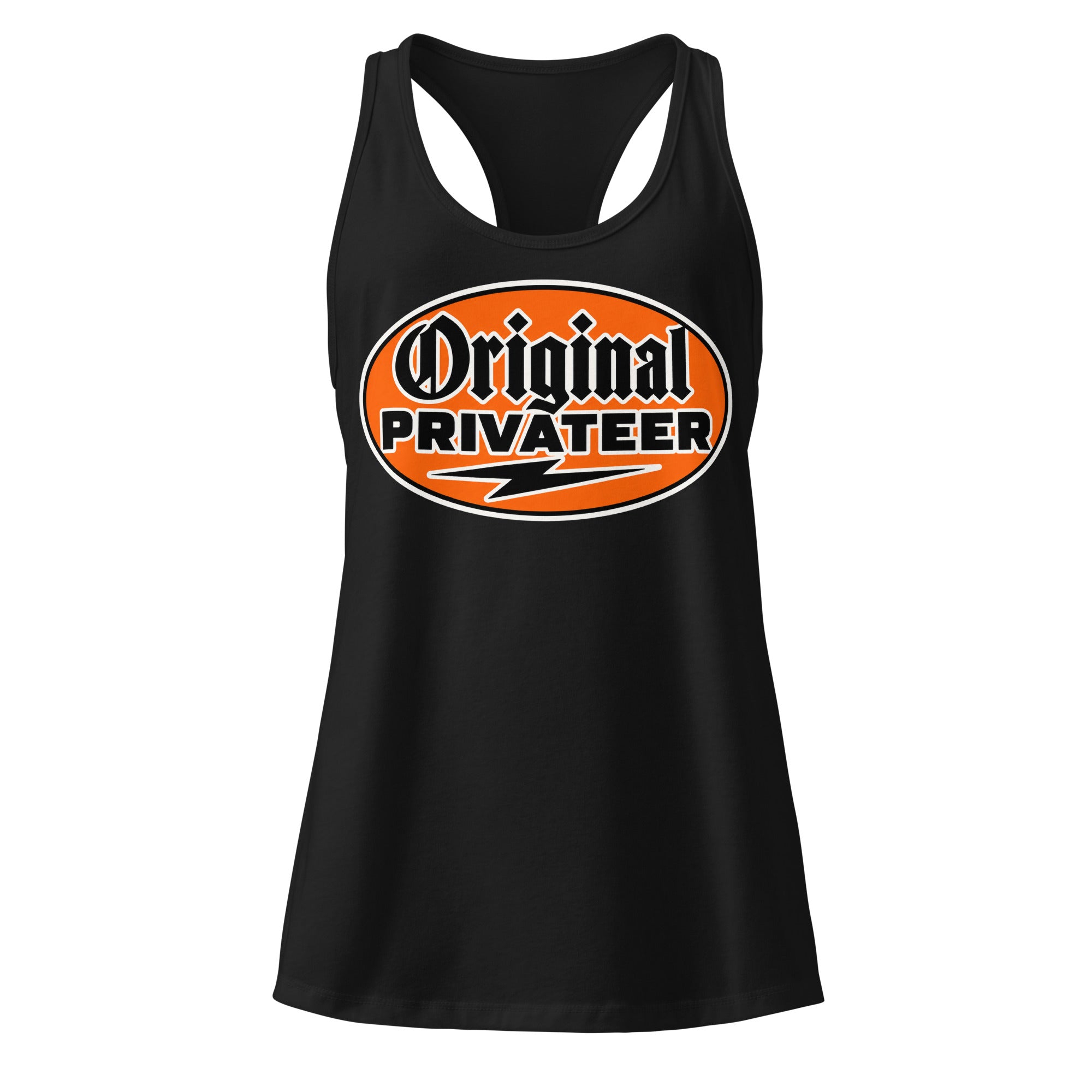 Women's Retro Orange Racerback Tank Top | Original Privateer
