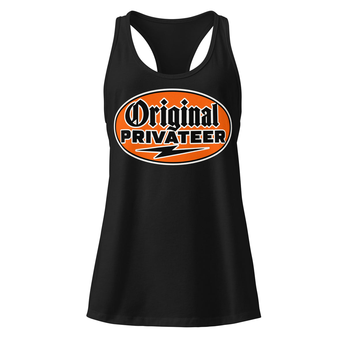 Women's Retro Orange Racerback Tank Top | Original Privateer