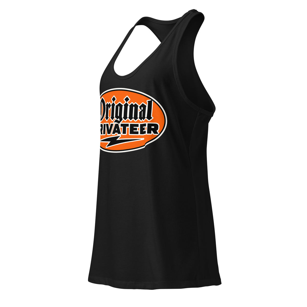 Women's Retro Orange Racerback Tank Top | Original Privateer