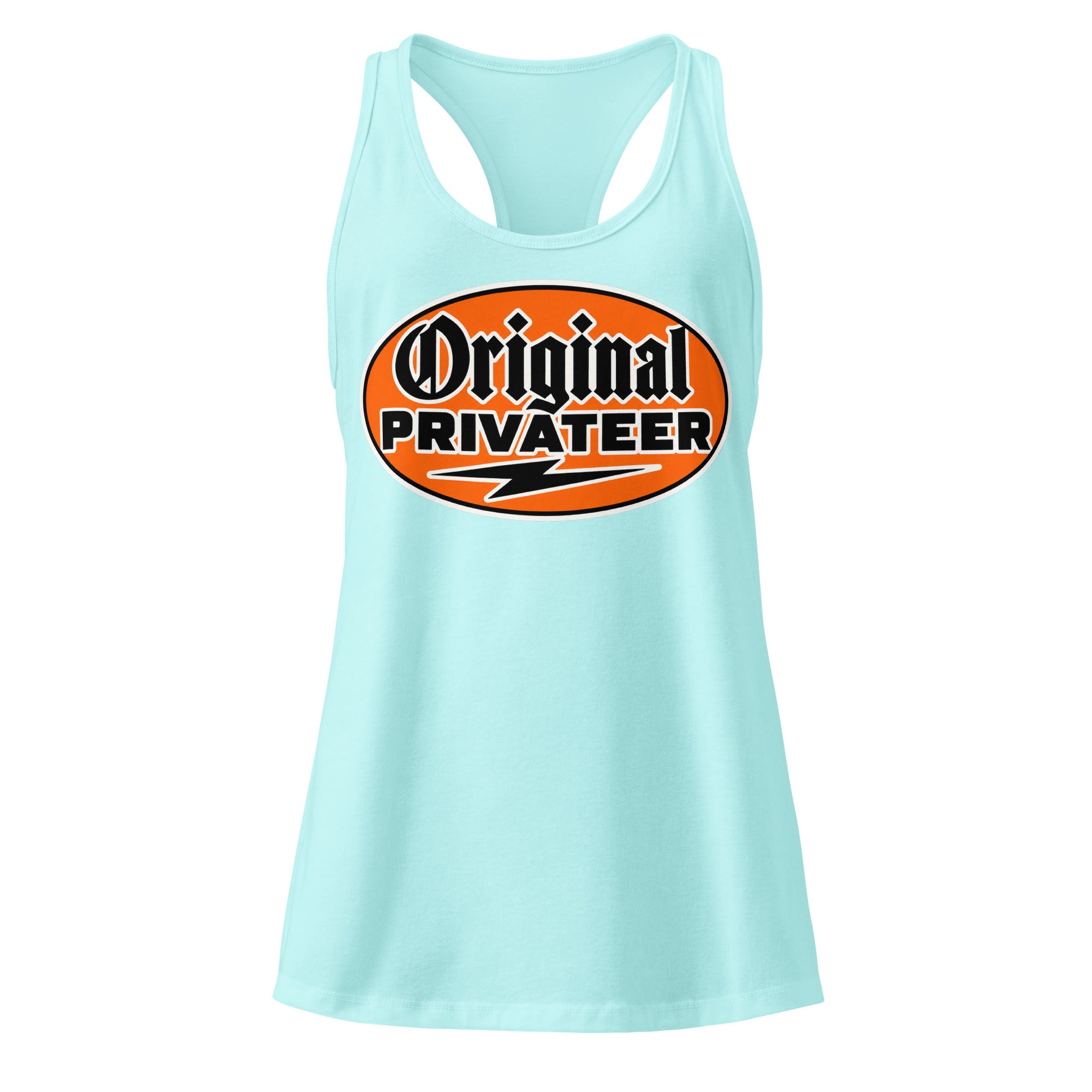 Women's Retro Orange Racerback Tank Top | Original Privateer
