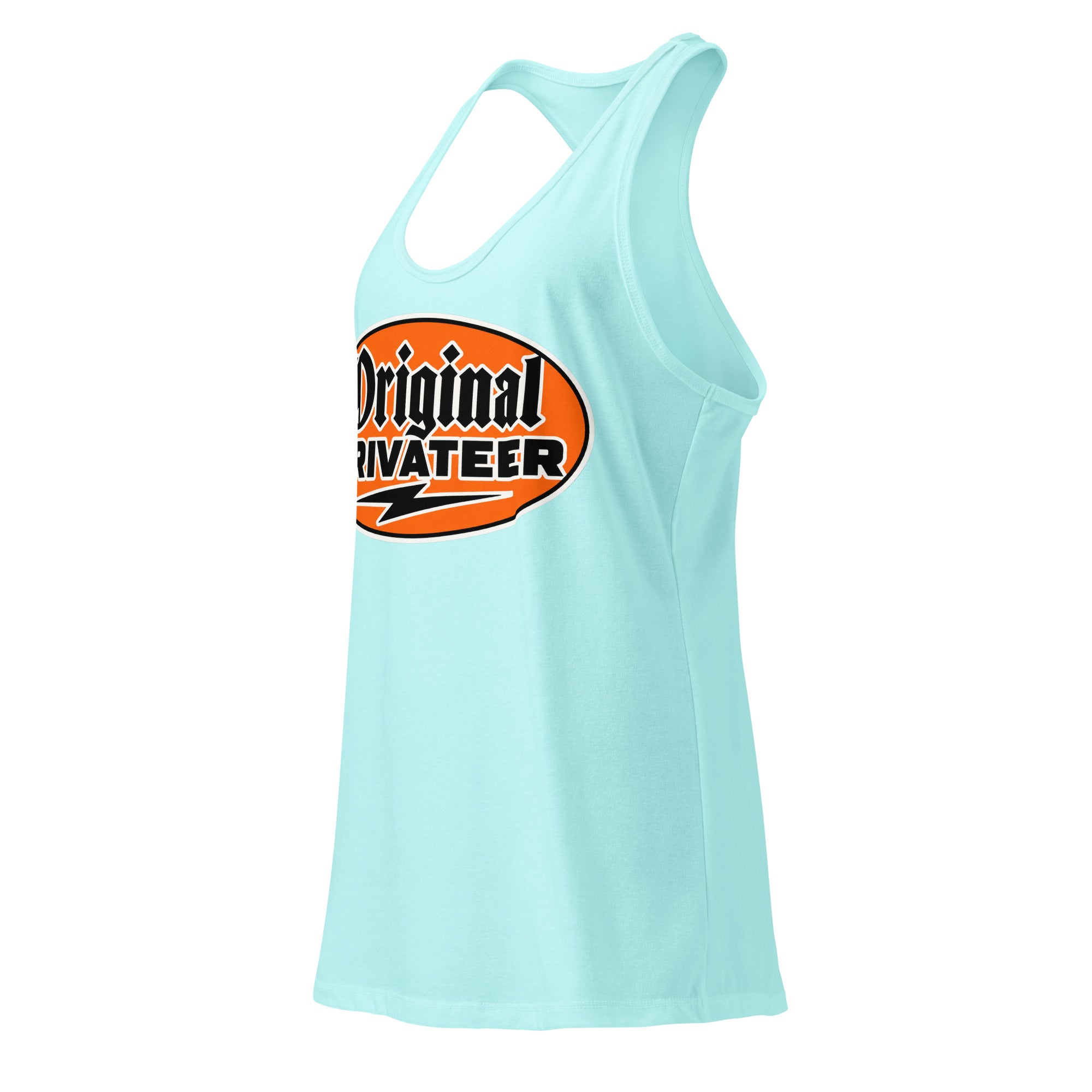 Women's Retro Orange Racerback Tank Top | Original Privateer