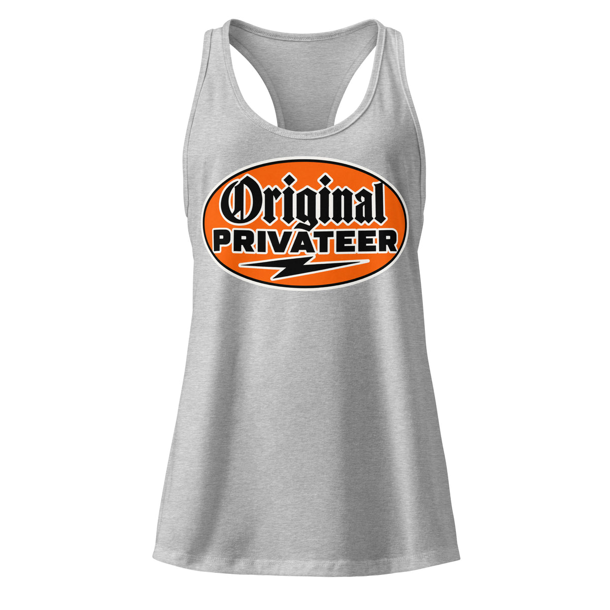 Women's Retro Orange Racerback Tank Top | Original Privateer