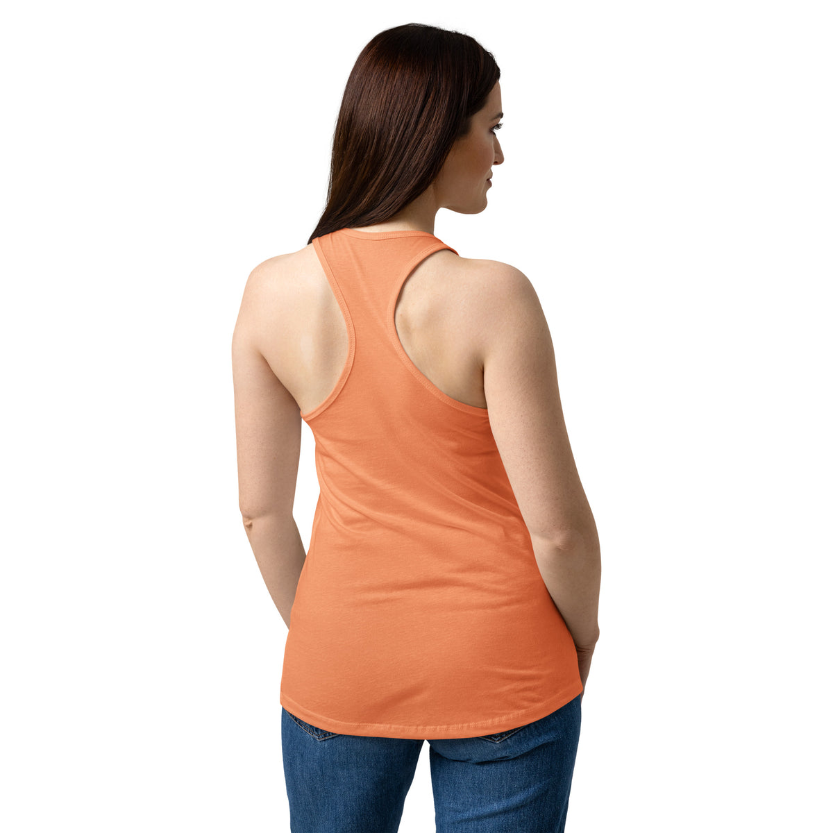 Women's Retro Orange Racerback Tank Top | Original Privateer