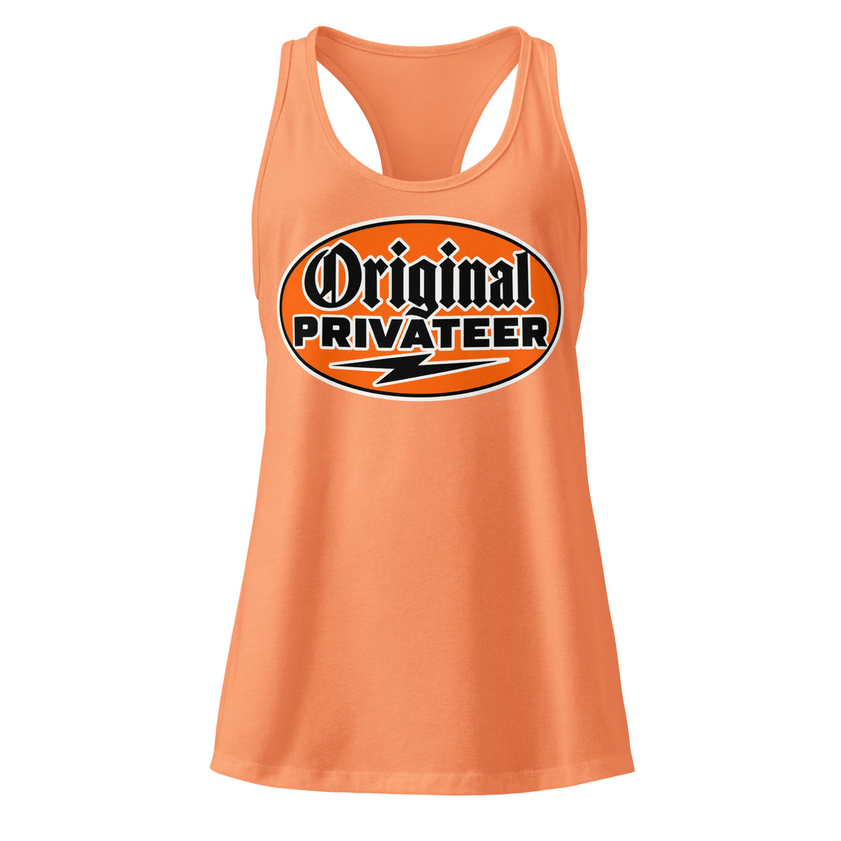 Women's Retro Orange Racerback Tank Top | Original Privateer