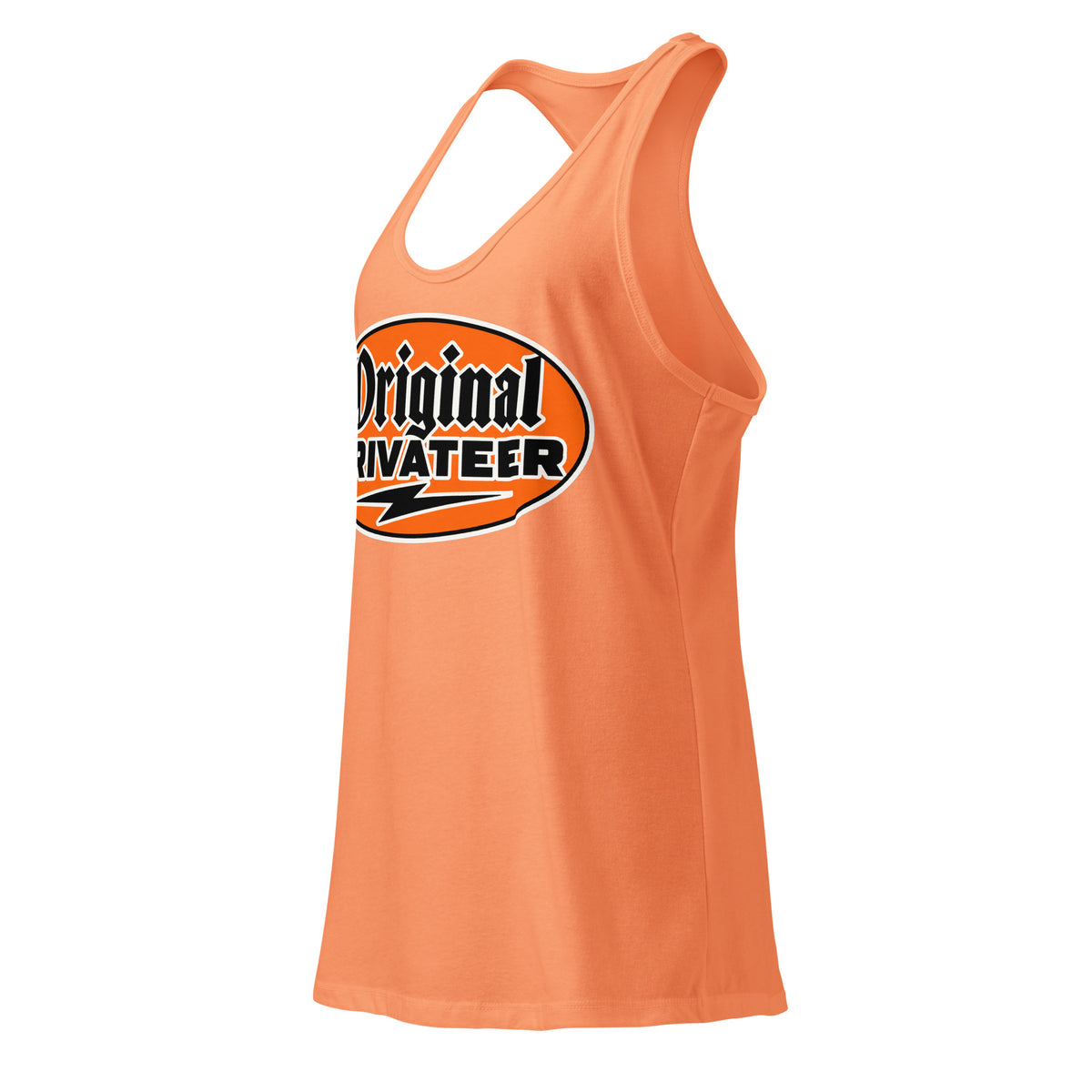 Women's Retro Orange Racerback Tank Top | Original Privateer
