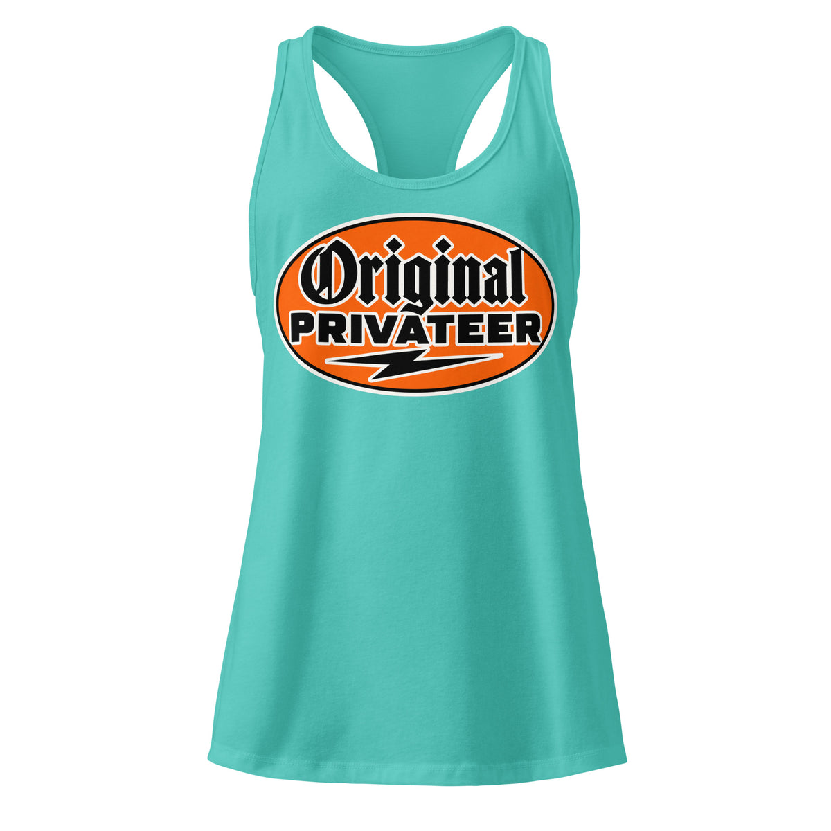 Women's Retro Orange Racerback Tank Top | Original Privateer
