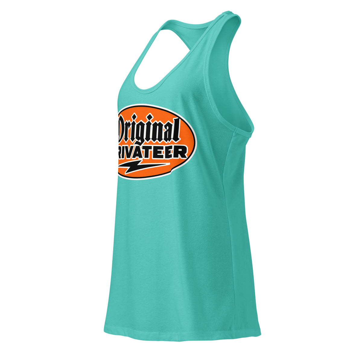 Women's Retro Orange Racerback Tank Top | Original Privateer