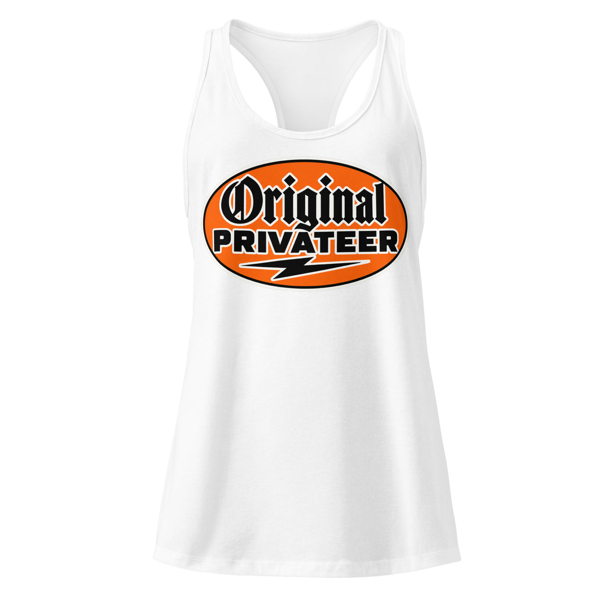Women's Retro Orange Racerback Tank Top | Original Privateer