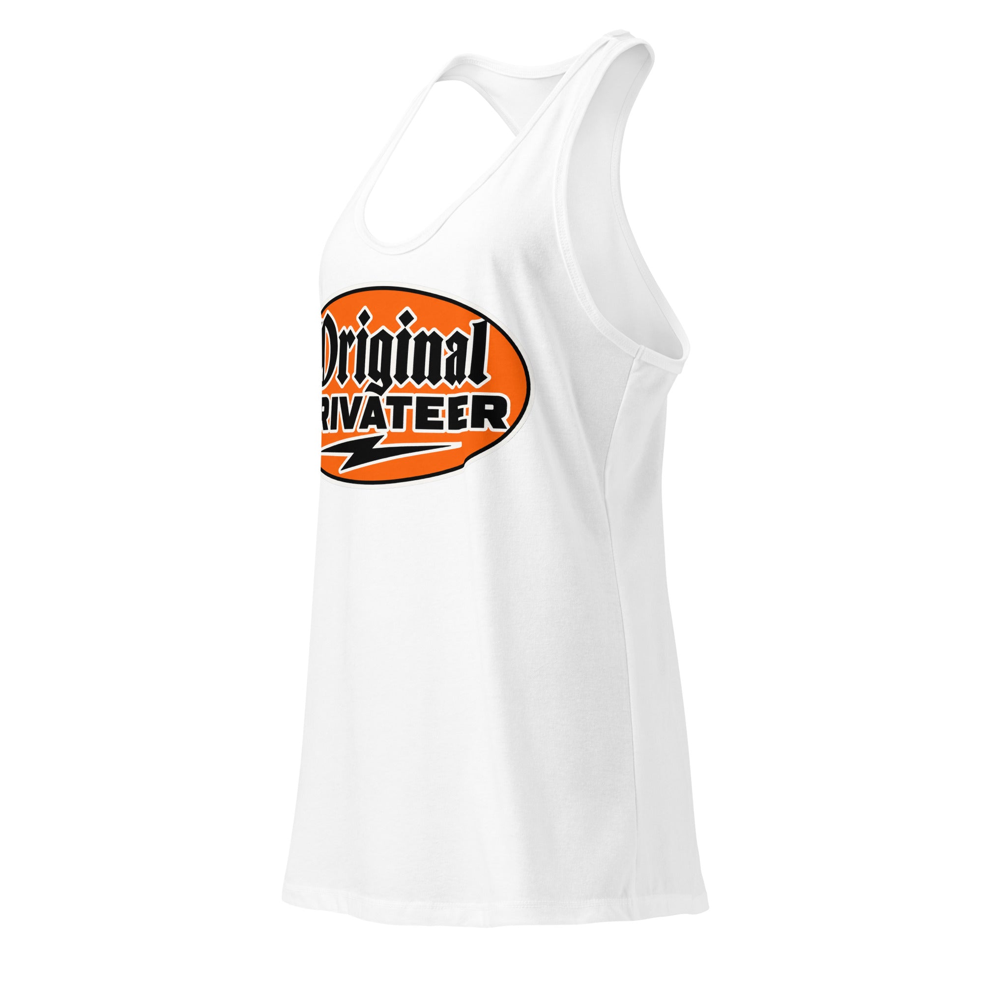 Women's Retro Orange Racerback Tank Top | Original Privateer