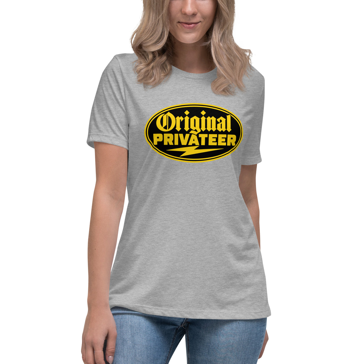 Women's Black & Gold Motorcycle Tee | Original Privateer