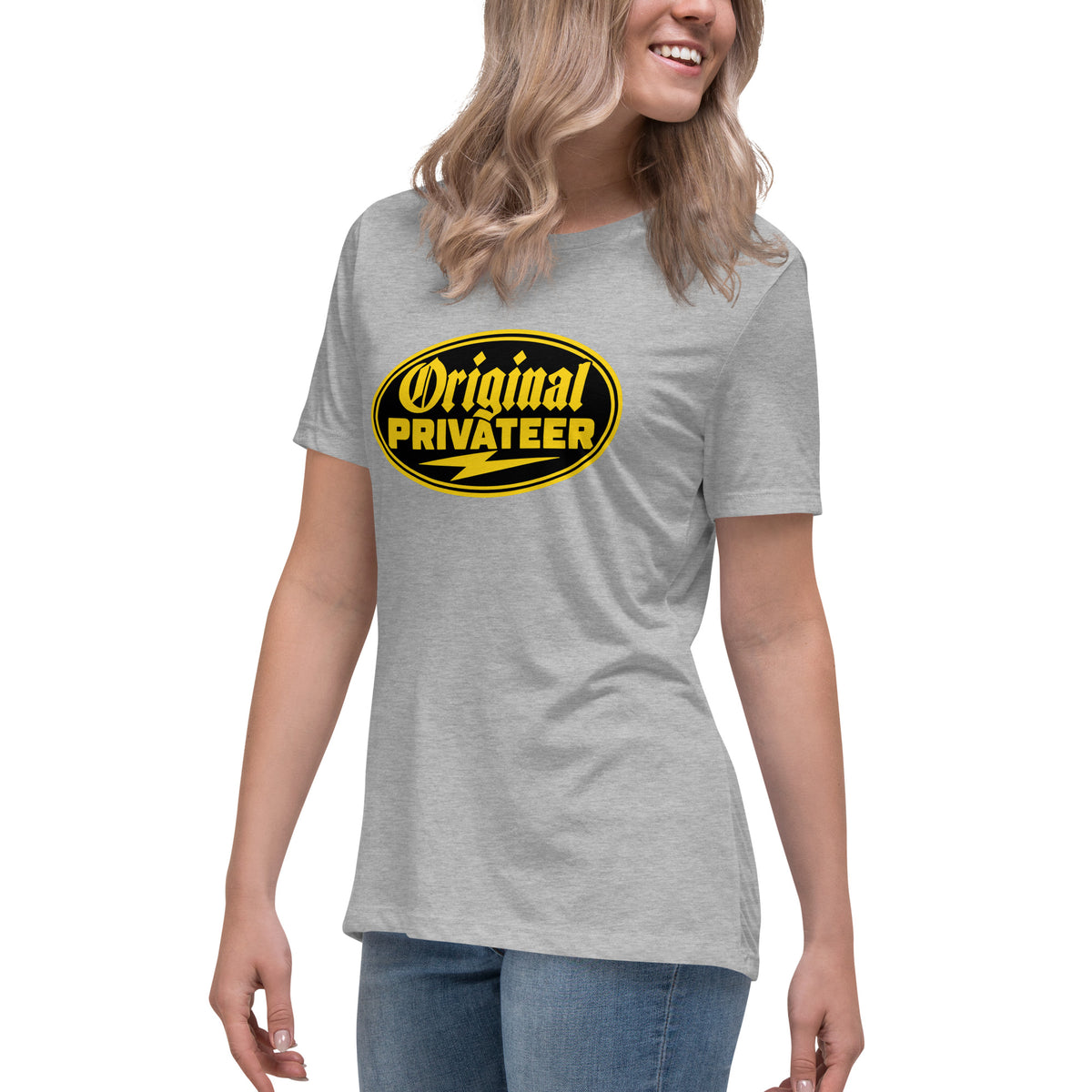Women's Black & Gold Motorcycle Tee | Original Privateer