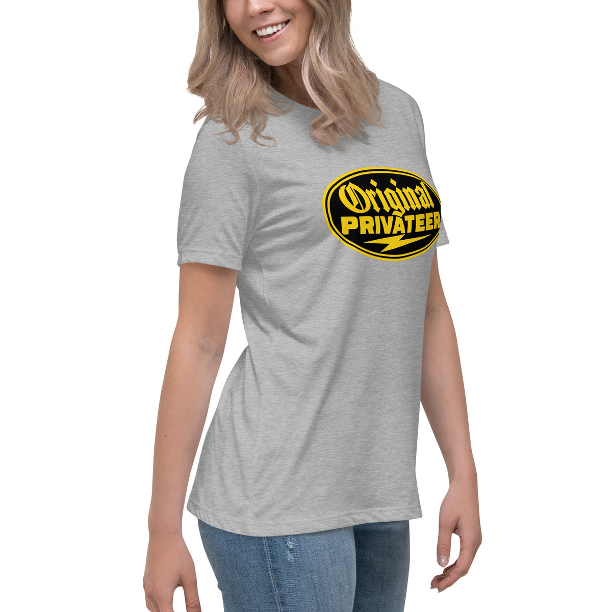 Women's Black & Gold Motorcycle Tee | Original Privateer