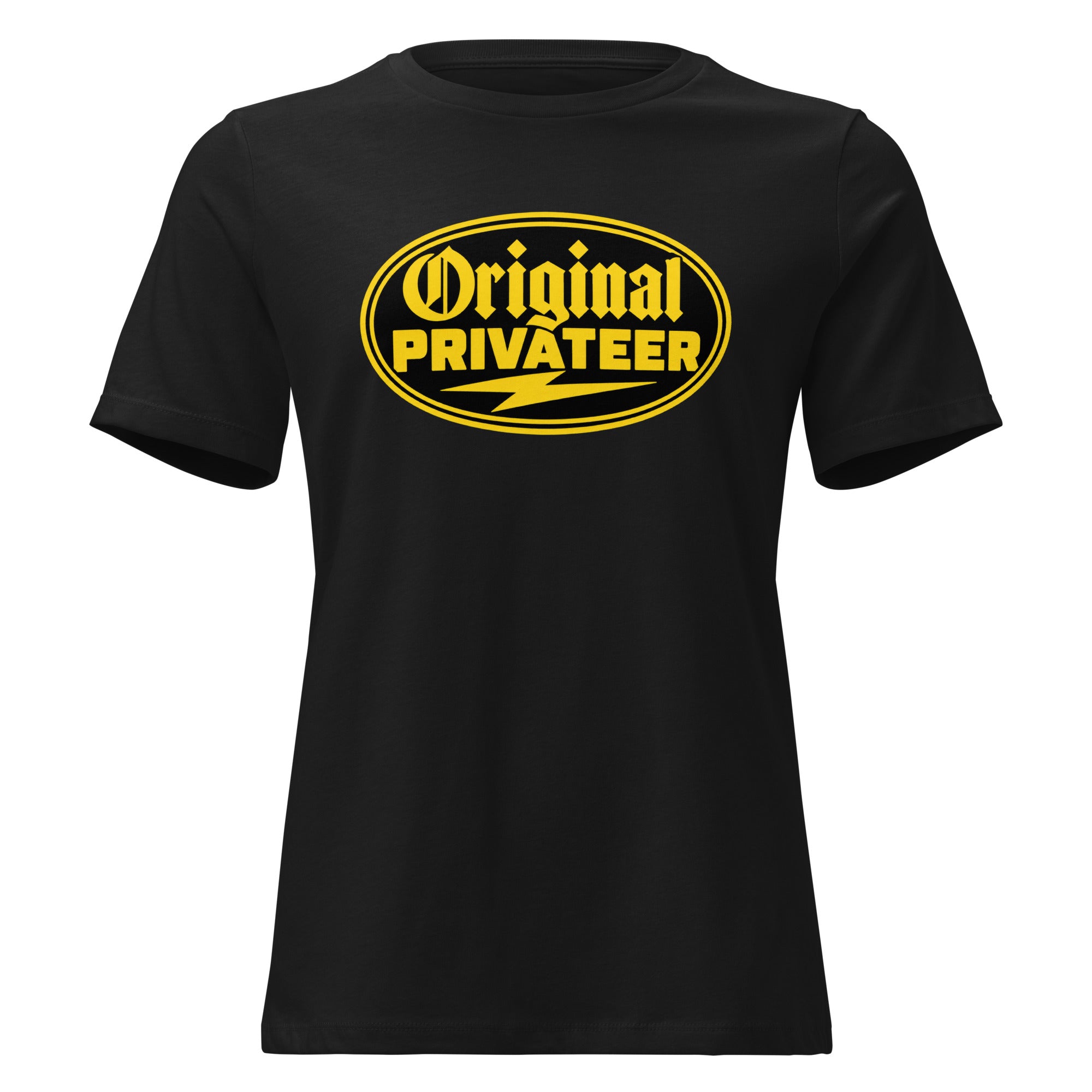 Women's Black & Gold Motorcycle Tee | Original Privateer