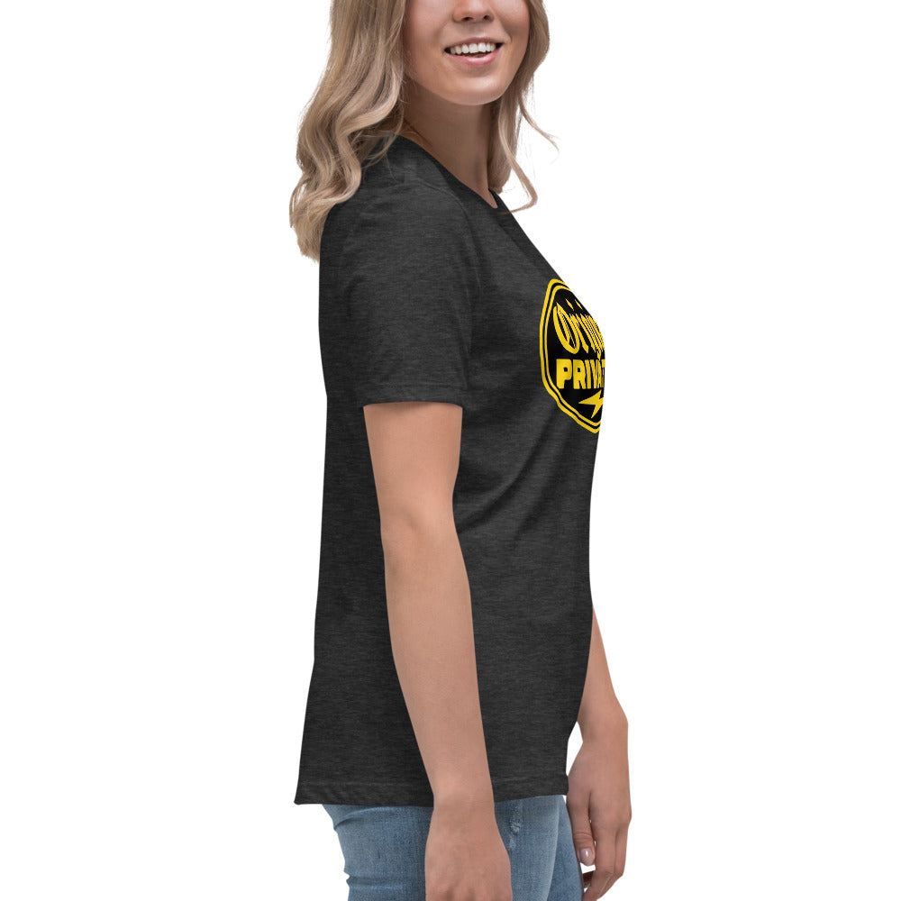 Women's Black & Gold Motorcycle Tee | Original Privateer