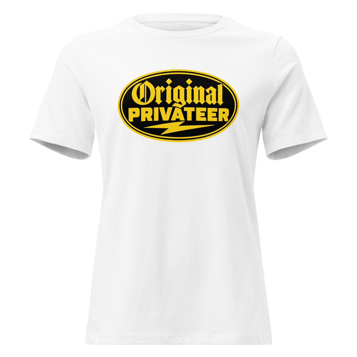 Women's Black & Gold Motorcycle Tee | Original Privateer