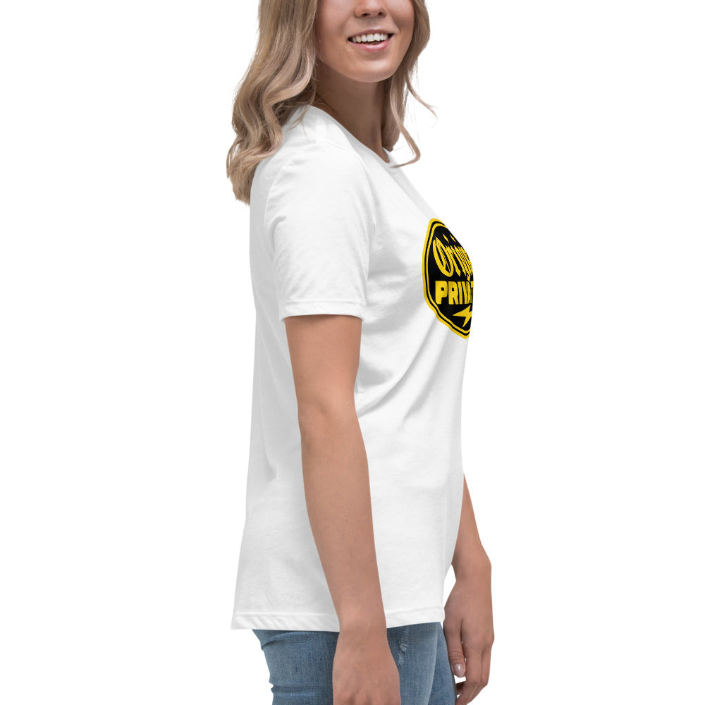 Women's Black & Gold Motorcycle Tee | Original Privateer