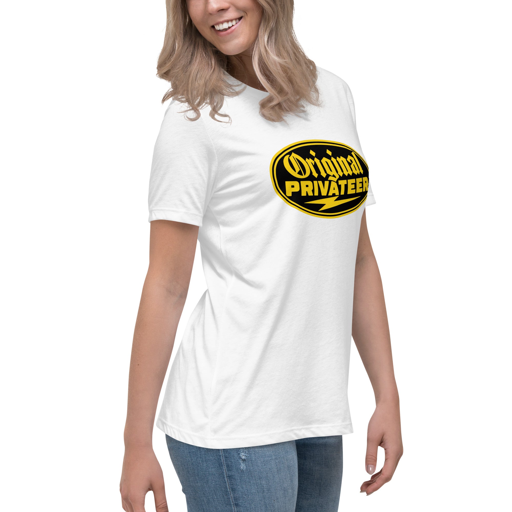 Women's Black & Gold Motorcycle Tee | Original Privateer