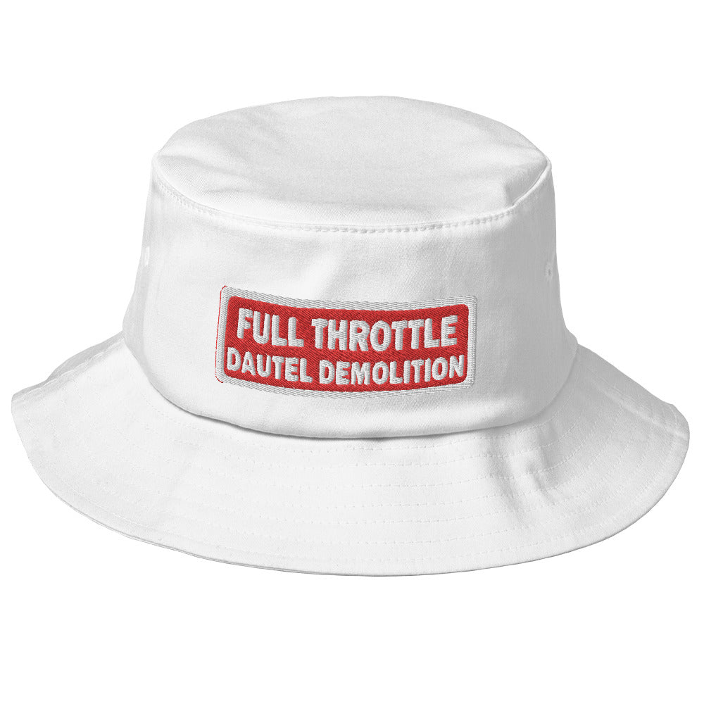 Full Throttle Red Wh Old School Bucket Hat