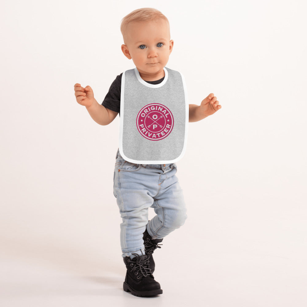 Seek Adventure Lifestyle Embroidered Baby Bib