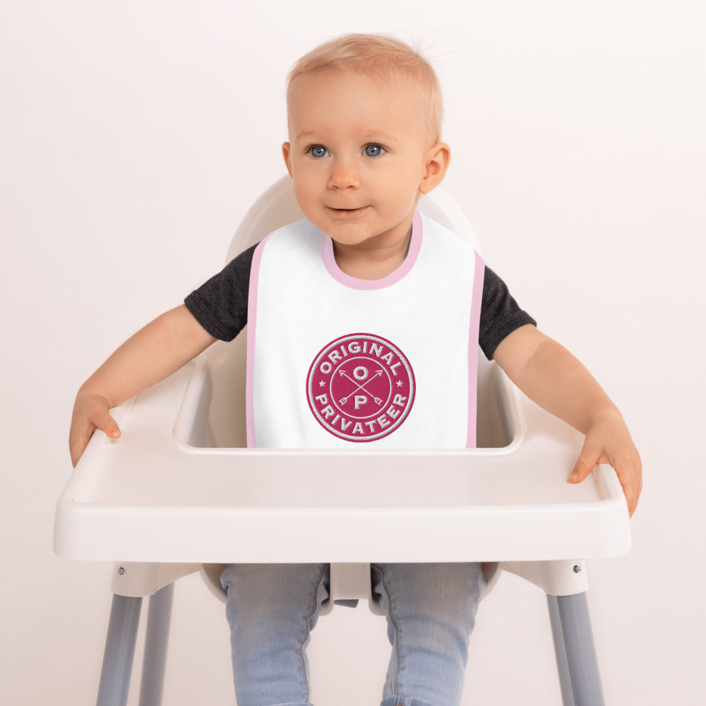 Seek Adventure Lifestyle Embroidered Baby Bib