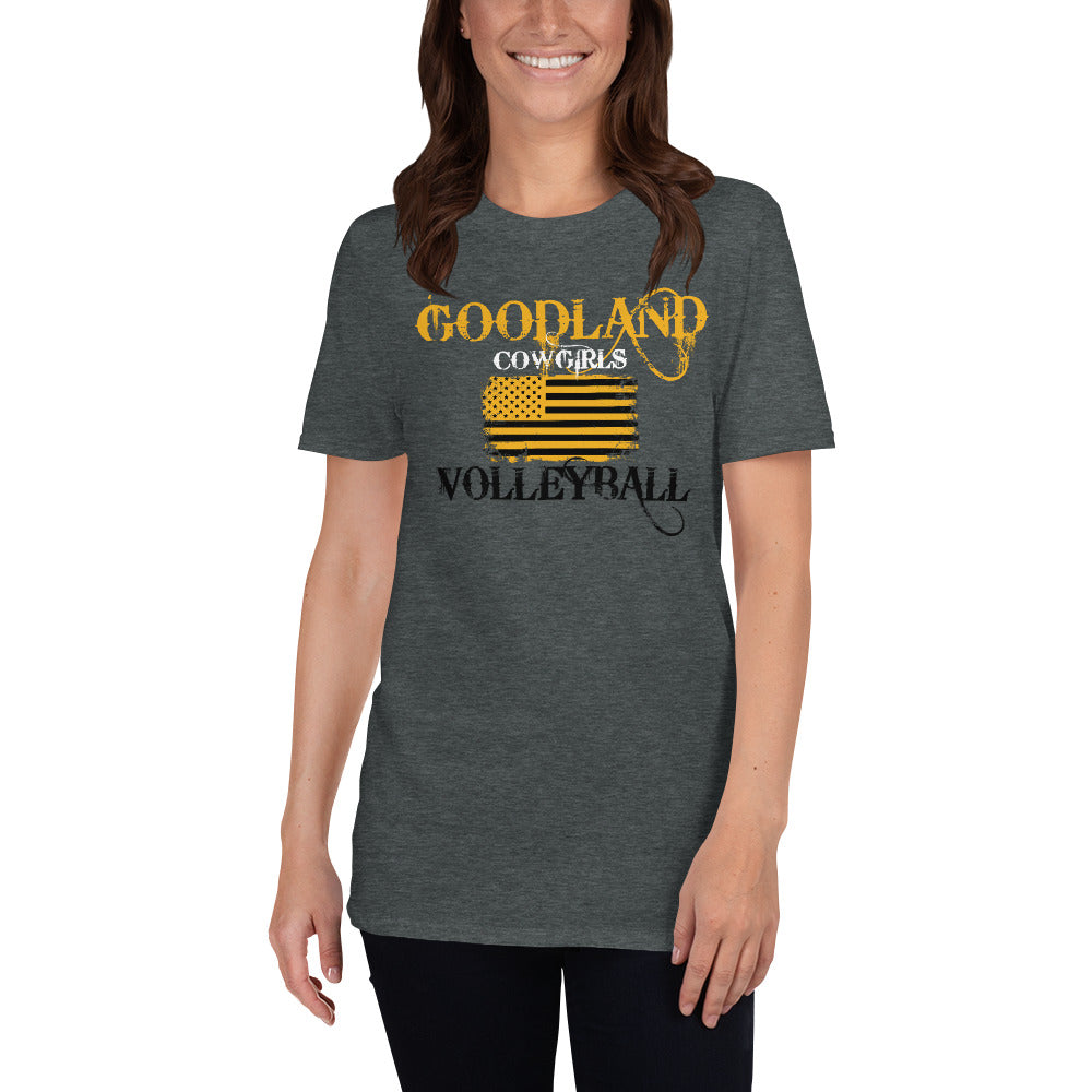 Goodland Cowboys Volleyball w American Flag T-Shirt