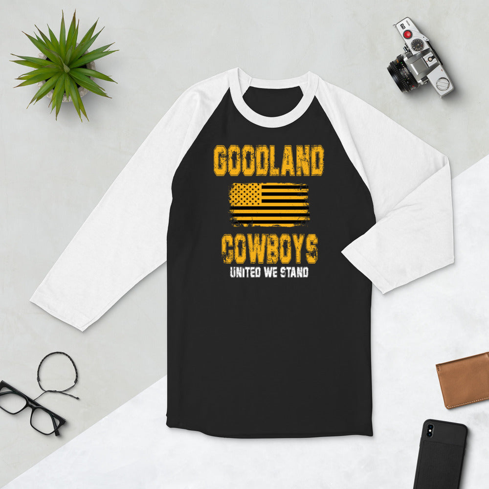 Goodland Cowboys United We Stand 3/4 sleeve raglan shirt