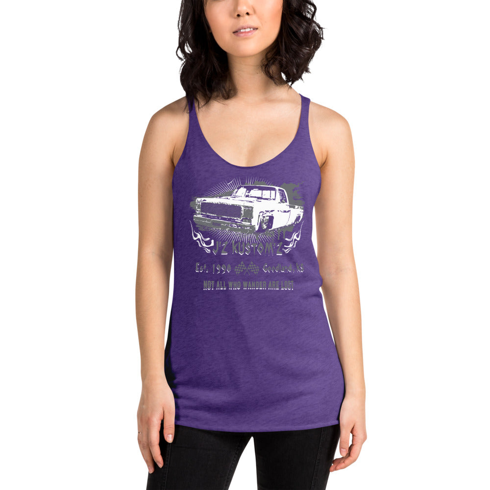 Dropped Lowered Square Body C10 Chevy Women's Racerback Tank