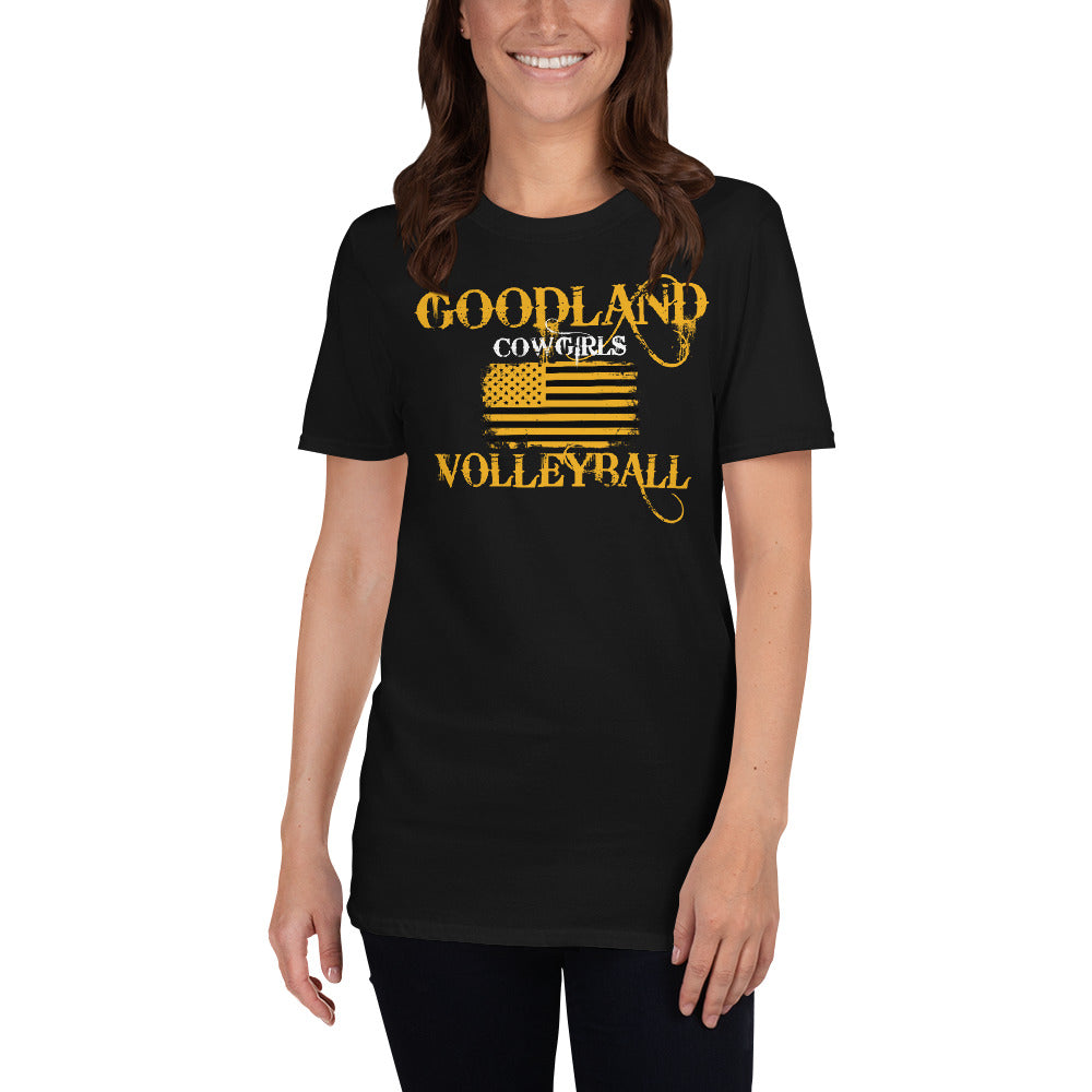 Cowgirls Volleyball BlacknGold T-Shirt