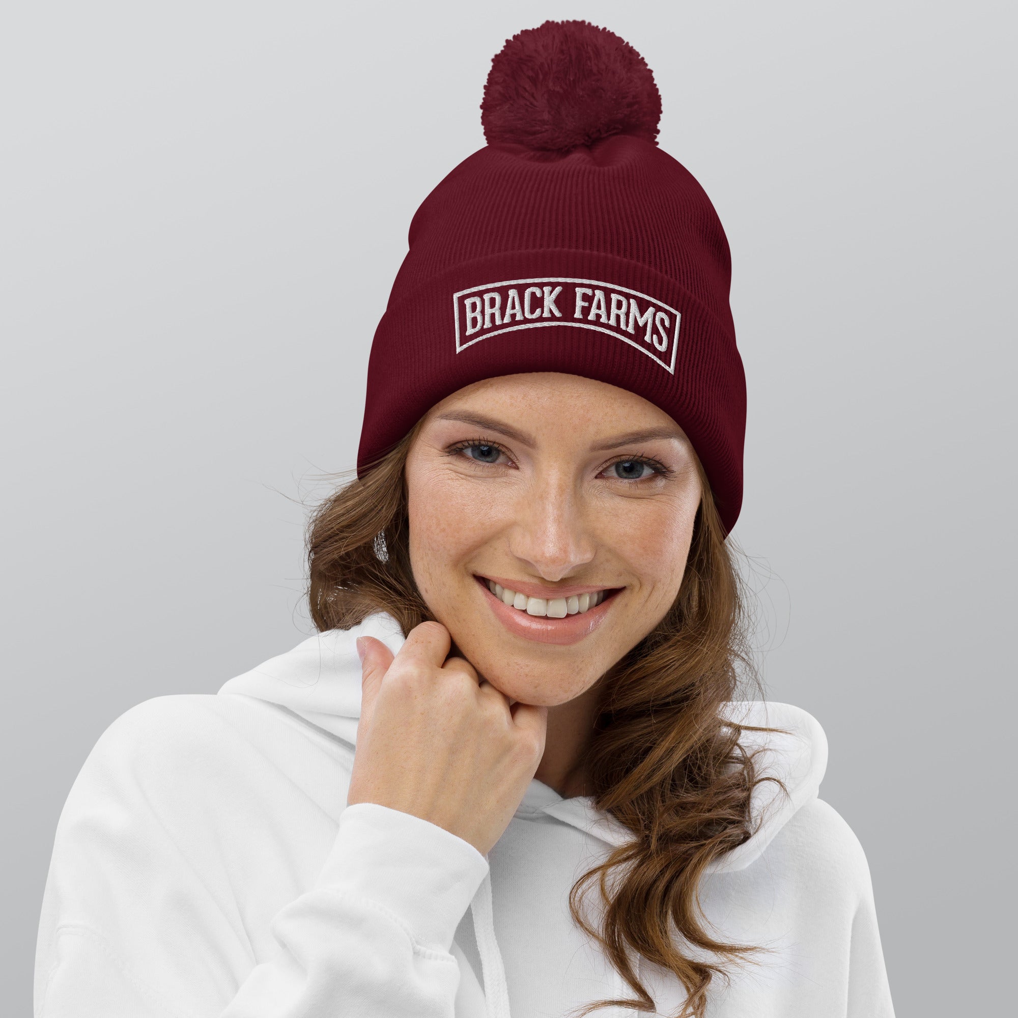 BRACK FARMS Pom pom beanie