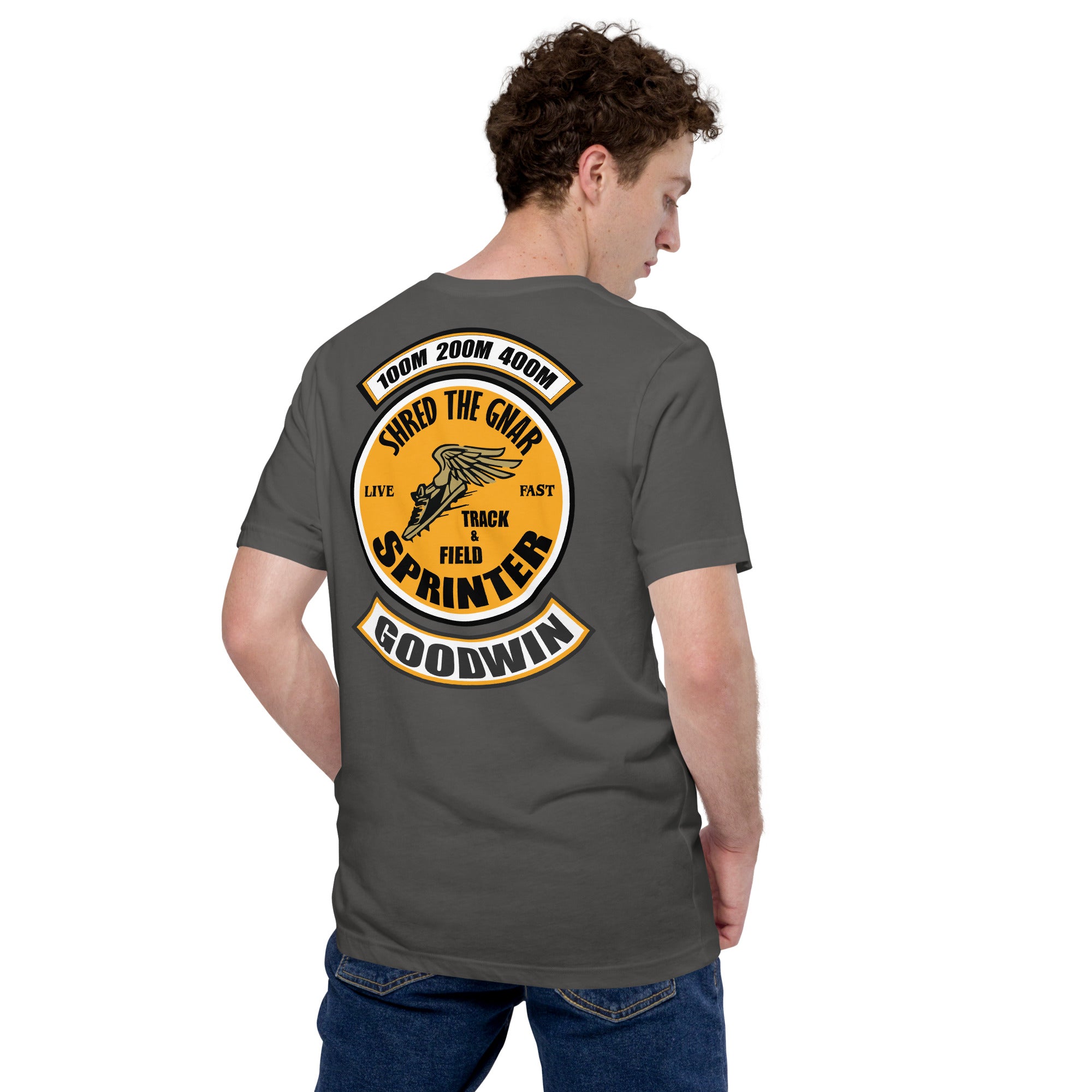 Track & Field Sprinter Gold Premium Unisex t-shirt