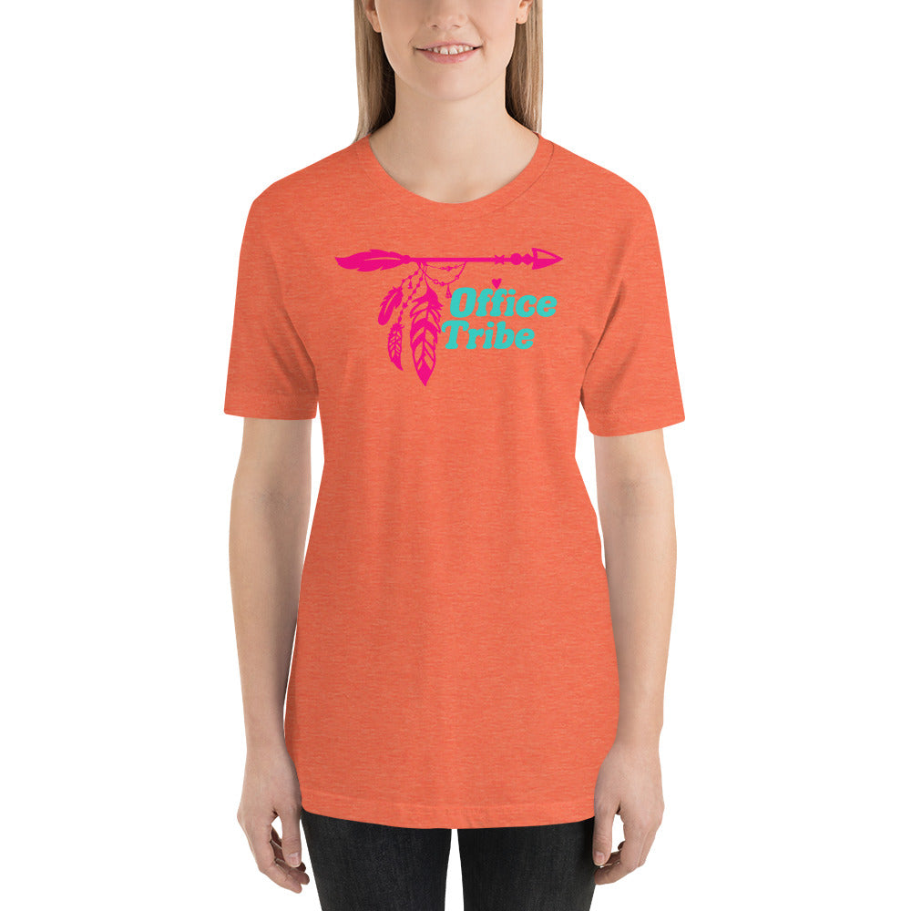 Office Tribe Pink Turquoise Unisex t-shirt